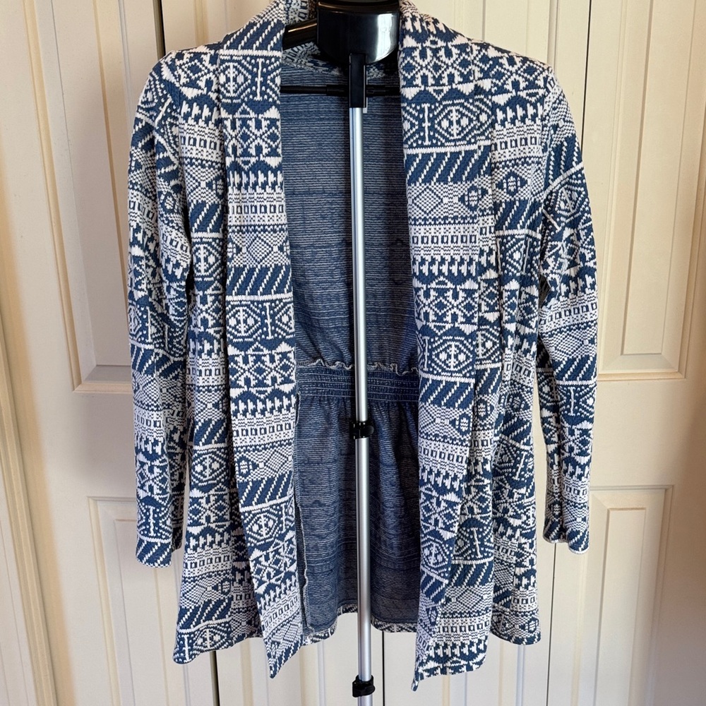 Pinkblush Blue and White Knit Sweater